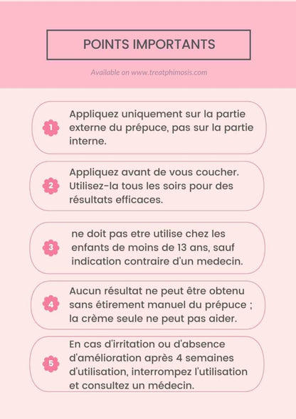 Kit d’anneau d’étirement du phimosis avec crème contre le phimosis, instrument et livret d’instructions