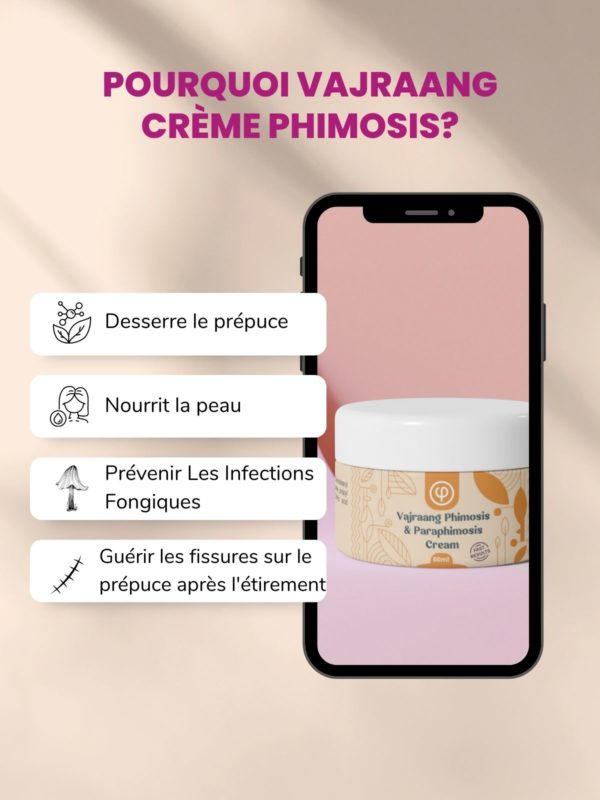 Crème Vajraang Phimosis & Paraphimosis – Résultats rapides – 60ml